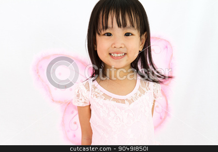To use this stock image in your creative project, please select the size you need over to the right and click the "Add to Cart" button.
Your downloaded image will come with the Cutcaster watermark removed so don’t worry about the watermark you see on this page. Chinese little girl wearing butterfly custome stock photo, Chinese little girl wearing butterfly custome in plain white background by Tan Kian Khoon