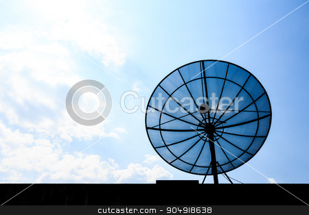 To use this stock image in your creative project, please select the size you need over to the right and click the "Add to Cart" button.
Your downloaded image will come with the Cutcaster watermark removed so don’t worry about the watermark you see on this page. satellite dish on roof stock photo, satellite dish on roof and blue sky in afternoon (Silhouette) by stockdevil