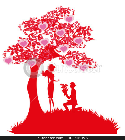 To use this stock image in your creative project, please select the size you need over to the right and click the "Add to Cart" button.
Your downloaded image will come with the Cutcaster watermark removed so don’t worry about the watermark you see on this page. proposal wedding - couple silhouette stock vector clipart, proposal wedding - couple silhouette by Jacky Brown