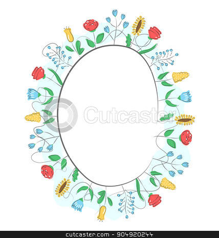 To use this stock image in your creative project, please select the size you need over to the right and click the "Add to Cart" button.
Your downloaded image will come with the Cutcaster watermark removed so don’t worry about the watermark you see on this page. Spring frame with field flowers isolated on white stock vector clipart, Spring frame with field flowers isolated on white background by Makkuro_GL
