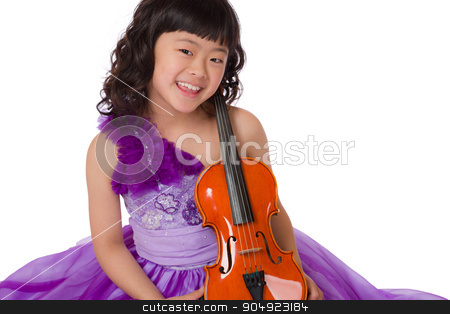 To use this stock image in your creative project, please select the size you need over to the right and click the "Add to Cart" button.
Your downloaded image will come with the Cutcaster watermark removed so don’t worry about the watermark you see on this page. Young Japanese Girl Portrait with Violin stock photo, A portrait of a cute, happy and young Japanese girl in a purple dress on a white background with a violin. by Scott Dumas