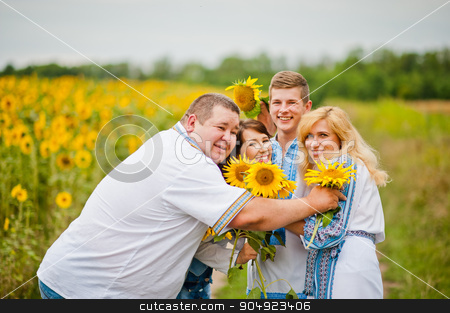 To use this stock image in your creative project, please select the size you need over to the right and click the "Add to Cart" button.
Your downloaded image will come with the Cutcaster watermark removed so don’t worry about the watermark you see on this page. Happy family having fun on sunflowers stock photo, Happy family having fun on sunflowers by Andrii Shevchuk