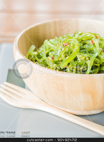 To use this stock image in your creative project, please select the size you need over to the right and click the "Add to Cart" button.
Your downloaded image will come with the Cutcaster watermark removed so don’t worry about the watermark you see on this page. Delicious fresh seaweed spicy salad stock photo, Delicious fresh seaweed spicy salad, stock photo by nalinratphi