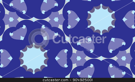 To use this stock image in your creative project, please select the size you need over to the right and click the "Add to Cart" button.
Your downloaded image will come with the Cutcaster watermark removed so don’t worry about the watermark you see on this page. Geometric Blue Kaleidoscope Pattern stock vector clipart, Seamless pattern of blue geometric kaleidoscope shapes by Eric Basir