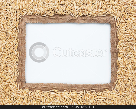 To use this stock image in your creative project, please select the size you need over to the right and click the "Add to Cart" button.
Your downloaded image will come with the Cutcaster watermark removed so don’t worry about the watermark you see on this page. Frame of burlap and oats beans stock photo, Frame of burlap and oats beans, lying on a white background by alekleks