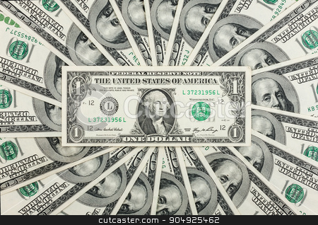 To use this stock image in your creative project, please select the size you need over to the right and click the "Add to Cart" button.
Your downloaded image will come with the Cutcaster watermark removed so don’t worry about the watermark you see on this page. One dollar lies against the background of hundred-dollar bills stock photo, One dollar lies against the background of hundred-dollar bills, can be used as background by alekleks