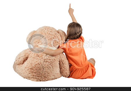 To use this stock image in your creative project, please select the size you need over to the right and click the "Add to Cart" button.
Your downloaded image will come with the Cutcaster watermark removed so don’t worry about the watermark you see on this page. Girl hugging bears and shows thumb up stock photo, Girl hugging bears and shows thumb up, isolated on white background by alekleks