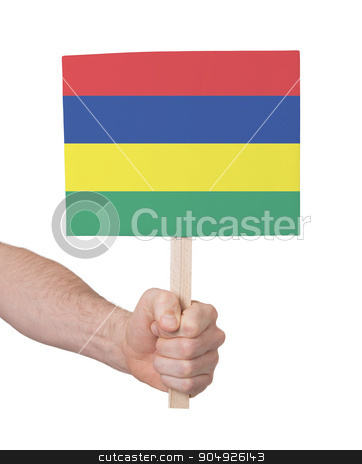 To use this stock image in your creative project, please select the size you need over to the right and click the "Add to Cart" button.
Your downloaded image will come with the Cutcaster watermark removed so don’t worry about the watermark you see on this page. Hand holding small card - Flag of Mauritius stock photo, Hand holding small card, isolated on white - Flag of Mauritius by michaklootwijk