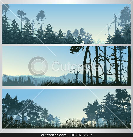 To use this stock image in your creative project, please select the size you need over to the right and click the "Add to Cart" button.
Your downloaded image will come with the Cutcaster watermark removed so don’t worry about the watermark you see on this page. Silhouette of the forest stock vector clipart, Silhouette of the forest in morning by ElemenTxD