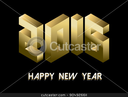 To use this stock image in your creative project, please select the size you need over to the right and click the "Add to Cart" button.
Your downloaded image will come with the Cutcaster watermark removed so don’t worry about the watermark you see on this page. New Year 2016 gold isometric 3d greeting card stock vector clipart, Happy New Year 2016 greeting card banner design with gold isometric font text. EPS10 vector. by Cienpies Design