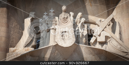 To use this stock image in your creative project, please select the size you need over to the right and click the "Add to Cart" button.
Your downloaded image will come with the Cutcaster watermark removed so don’t worry about the watermark you see on this page. Sagrada Familia detail stock photo, Barcelona, Spain. Amazing esterior details of Sagrada Familia Church by Paolo Gallo