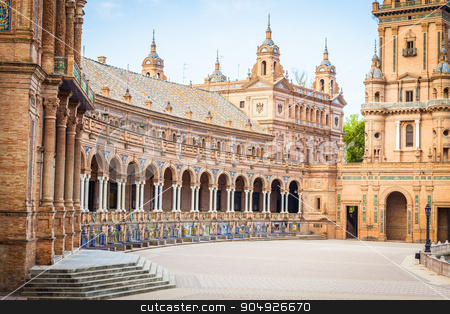 To use this stock image in your creative project, please select the size you need over to the right and click the "Add to Cart" button.
Your downloaded image will come with the Cutcaster watermark removed so don’t worry about the watermark you see on this page. Seville Spain Square stock photo, Spain, Seville. Spain Square, a landmark example of the Renaissance Revival style in Spanish architecture by Paolo Gallo