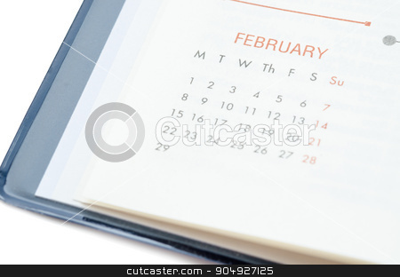To use this stock image in your creative project, please select the size you need over to the right and click the "Add to Cart" button.
Your downloaded image will come with the Cutcaster watermark removed so don’t worry about the watermark you see on this page. Close up February in diary. stock photo, Close up February in diary on white background. by Miss. PENCHAN PUMILA