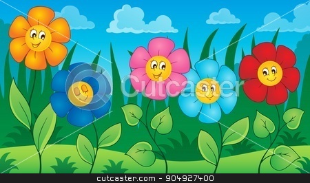 To use this stock image in your creative project, please select the size you need over to the right and click the "Add to Cart" button.
Your downloaded image will come with the Cutcaster watermark removed so don’t worry about the watermark you see on this page. Flowers on meadow theme 5 stock vector clipart, Flowers on meadow theme 5 - eps10 vector illustration. by Klara Viskova