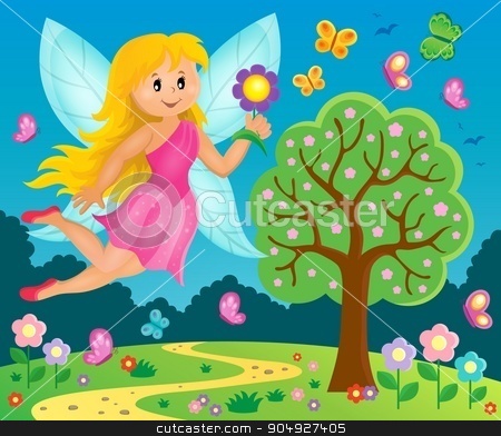 To use this stock image in your creative project, please select the size you need over to the right and click the "Add to Cart" button.
Your downloaded image will come with the Cutcaster watermark removed so don’t worry about the watermark you see on this page. Happy fairy theme image 7 stock vector clipart, Happy fairy theme image 7 - eps10 vector illustration. by Klara Viskova