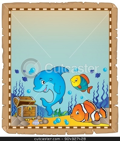 To use this stock image in your creative project, please select the size you need over to the right and click the "Add to Cart" button.
Your downloaded image will come with the Cutcaster watermark removed so don’t worry about the watermark you see on this page. Parchment with underwater theme 8 stock vector clipart, Parchment with underwater theme 8 - eps10 vector illustration. by Klara Viskova