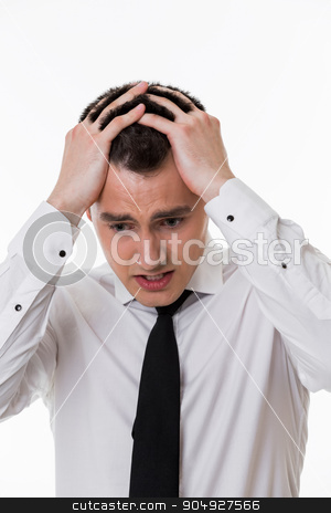 To use this stock image in your creative project, please select the size you need over to the right and click the "Add to Cart" button.
Your downloaded image will come with the Cutcaster watermark removed so don’t worry about the watermark you see on this page. Emotional guy. stock photo, Clerk impressed. Emotional guy. Desperate manager. Business people. by Denys