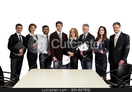 To use this stock image in your creative project, please select the size you need over to the right and click the "Add to Cart" button.
Your downloaded image will come with the Cutcaster watermark removed so don’t worry about the watermark you see on this page. Team leaders. stock photo, Top managers are on a white background. Team leaders. by Denys