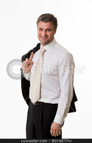 To use this stock image in your creative project, please select the size you need over to the right and click the "Add to Cart" button.
Your downloaded image will come with the Cutcaster watermark removed so don’t worry about the watermark you see on this page. Successful smiling clerk. stock photo, Successful smiling clerk. Man in business suit. by Denys