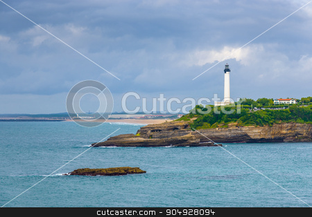 To use this stock image in your creative project, please select the size you need over to the right and click the "Add to Cart" button.
Your downloaded image will come with the Cutcaster watermark removed so don’t worry about the watermark you see on this page. Biarritz lighthouse stock photo, Biarritz lighthouse by a cloudy day, France by Dutourdumonde