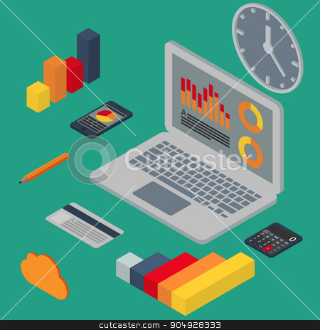 To use this stock image in your creative project, please select the size you need over to the right and click the "Add to Cart" button.
Your downloaded image will come with the Cutcaster watermark removed so don’t worry about the watermark you see on this page. Vector illustration isometric stock vector clipart, Vector illustration isometric business set. Stock vector by Amelisk