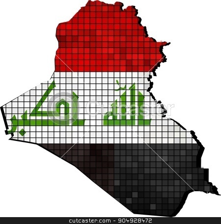 To use this stock image in your creative project, please select the size you need over to the right and click the "Add to Cart" button.
Your downloaded image will come with the Cutcaster watermark removed so don’t worry about the watermark you see on this page. Iraq map with flag inside stock vector clipart, Iraq map with flag inside,
Iraq map grunge mosaic,
Map of Iraq in mosaic,
Abstract grunge mosaic vector by Jugoslav