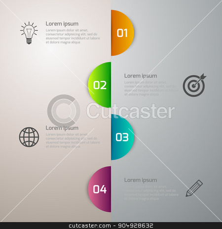 To use this stock image in your creative project, please select the size you need over to the right and click the "Add to Cart" button.
Your downloaded image will come with the Cutcaster watermark removed so don’t worry about the watermark you see on this page. Vector illustration infographics 4 circle options stock vector clipart, Vector illustration infographics 4 circle options. Stock vector by Amelisk