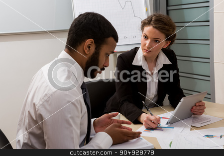 To use this stock image in your creative project, please select the size you need over to the right and click the "Add to Cart" button.
Your downloaded image will come with the Cutcaster watermark removed so don’t worry about the watermark you see on this page. Guilty manager. stock photo, Guilty manager.Business training. Office life. Business people. by Denys