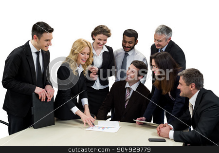 To use this stock image in your creative project, please select the size you need over to the right and click the "Add to Cart" button.
Your downloaded image will come with the Cutcaster watermark removed so don’t worry about the watermark you see on this page. Business partners meeting. stock photo, Business partners meeting. Discussion of business project. by Denys