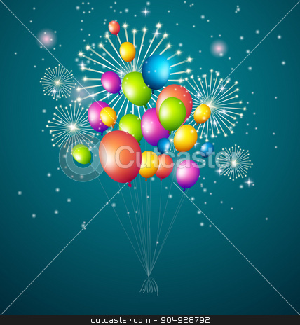 To use this stock image in your creative project, please select the size you need over to the right and click the "Add to Cart" button.
Your downloaded image will come with the Cutcaster watermark removed so don’t worry about the watermark you see on this page. bolloonparty5 stock vector clipart, balloons party color full on blue background by Khanong Wiboolkul