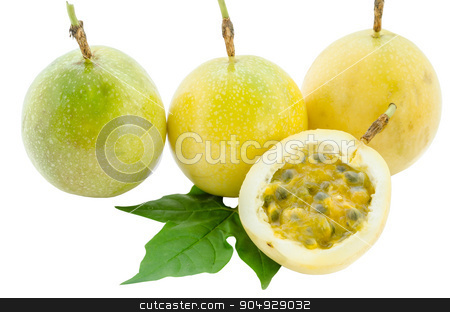 To use this stock image in your creative project, please select the size you need over to the right and click the "Add to Cart" button.
Your downloaded image will come with the Cutcaster watermark removed so don’t worry about the watermark you see on this page. Maracuja, passion fruit. stock photo, Maracuja, passion fruit and green leaf on white background. by Miss. PENCHAN PUMILA