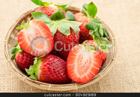 To use this stock image in your creative project, please select the size you need over to the right and click the "Add to Cart" button.
Your downloaded image will come with the Cutcaster watermark removed so don’t worry about the watermark you see on this page. Fresh strawberries in weave basket. stock photo, Fresh strawberries in weave basket on sack background. by Miss. PENCHAN PUMILA