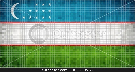 To use this stock image in your creative project, please select the size you need over to the right and click the "Add to Cart" button.
Your downloaded image will come with the Cutcaster watermark removed so don’t worry about the watermark you see on this page. Flag of Uzbekistan stock vector clipart, Flag of Uzbekistan - Illustration,
Abstract Mosaic of Uzbekistan flag,
Grunge Uzbekistan Flag,
Abstract grunge mosaic vector by Jugoslav