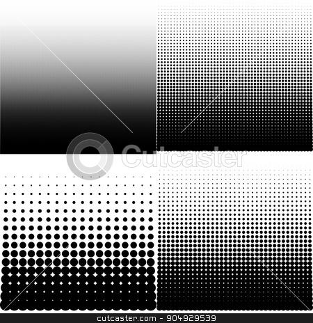 To use this stock image in your creative project, please select the size you need over to the right and click the "Add to Cart" button.
Your downloaded image will come with the Cutcaster watermark removed so don’t worry about the watermark you see on this page. Vector illustration set of halftone stock vector clipart, Vector illustration set of halftone. Stock vector by Amelisk