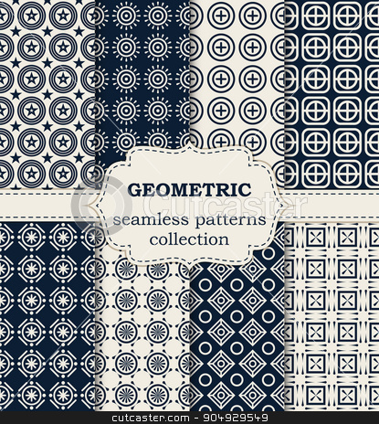 To use this stock image in your creative project, please select the size you need over to the right and click the "Add to Cart" button.
Your downloaded image will come with the Cutcaster watermark removed so don’t worry about the watermark you see on this page. Vector illustration set of seamless patterns stock vector clipart, Vector illustration set of seamless geometric patterns. by Amelisk