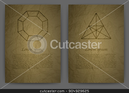 To use this stock image in your creative project, please select the size you need over to the right and click the "Add to Cart" button.
Your downloaded image will come with the Cutcaster watermark removed so don’t worry about the watermark you see on this page. Vector illustration design magazine template stock vector clipart, Vector illustration Card a4. Realistic paper . Signs of alchemy . Two invitations. by Amelisk