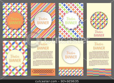 To use this stock image in your creative project, please select the size you need over to the right and click the "Add to Cart" button.
Your downloaded image will come with the Cutcaster watermark removed so don’t worry about the watermark you see on this page. Vector illustration set of invitations banner a4 stock vector clipart, Vector illustration set of invitations banner a4. by Amelisk