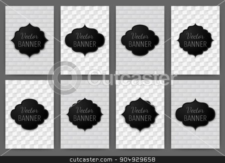 To use this stock image in your creative project, please select the size you need over to the right and click the "Add to Cart" button.
Your downloaded image will come with the Cutcaster watermark removed so don’t worry about the watermark you see on this page. Vector illustration set of invitations banner a4. stock vector clipart, Vector illustration set of invitations banner a4. Stock vector by Amelisk