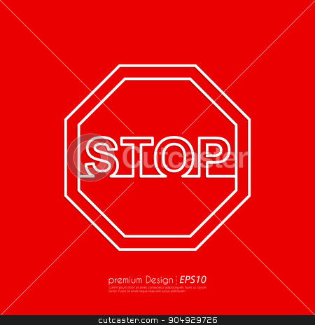 To use this stock image in your creative project, please select the size you need over to the right and click the "Add to Cart" button.
Your downloaded image will come with the Cutcaster watermark removed so don’t worry about the watermark you see on this page. Vector illustration Line stop sign. stock vector clipart, Vector illustration Line stop sign. Flat design. by Amelisk