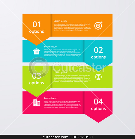To use this stock image in your creative project, please select the size you need over to the right and click the "Add to Cart" button.
Your downloaded image will come with the Cutcaster watermark removed so don’t worry about the watermark you see on this page. Vector illustration infographics four options. stock vector clipart, Vector illustration infographics four options. Stock vector by Amelisk