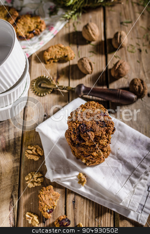 To use this stock image in your creative project, please select the size you need over to the right and click the "Add to Cart" button.
Your downloaded image will come with the Cutcaster watermark removed so don’t worry about the watermark you see on this page. Homemade Christmas cookies stock photo, Homemade Christmas cookies with nuts and carrots, with nuts inside and dried berries by Peteer