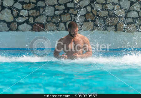 To use this stock image in your creative project, please select the size you need over to the right and click the "Add to Cart" button.
Your downloaded image will come with the Cutcaster watermark removed so don’t worry about the watermark you see on this page. Muscular Man Standing Under A Water stock photo, Man In A Public Swimming Pool Standing Under A Water by Jasminko Ibrakovic