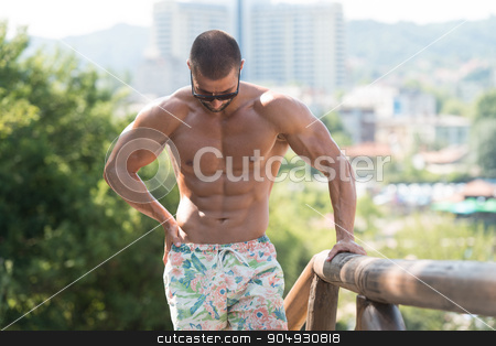 To use this stock image in your creative project, please select the size you need over to the right and click the "Add to Cart" button.
Your downloaded image will come with the Cutcaster watermark removed so don’t worry about the watermark you see on this page. Handsome Guy Resting Outdoors While Enjoying Nature stock photo, Smiling Athlete With Naked Torso Resting Outdoors by Jasminko Ibrakovic