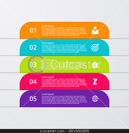 To use this stock image in your creative project, please select the size you need over to the right and click the "Add to Cart" button.
Your downloaded image will come with the Cutcaster watermark removed so don’t worry about the watermark you see on this page. Vector illustration infographics stock vector clipart, Vector illustration infographic five options. Stock vector by Amelisk