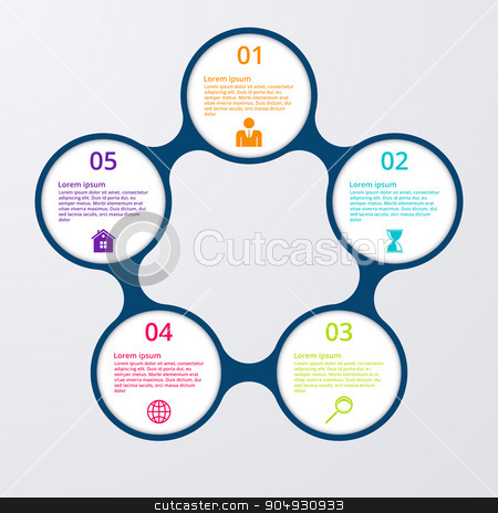 To use this stock image in your creative project, please select the size you need over to the right and click the "Add to Cart" button.
Your downloaded image will come with the Cutcaster watermark removed so don’t worry about the watermark you see on this page. Vector illustration infographics stock vector clipart, Vector illustration of circles infographics. Stock vector by Amelisk
