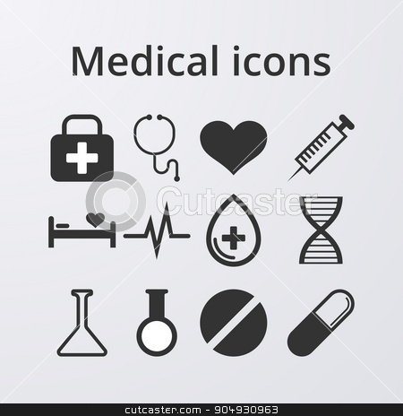 To use this stock image in your creative project, please select the size you need over to the right and click the "Add to Cart" button.
Your downloaded image will come with the Cutcaster watermark removed so don’t worry about the watermark you see on this page. Vector illustration of a set medical icons stock vector clipart, Vector illustration of a set of medical icons. Stock vector by Amelisk