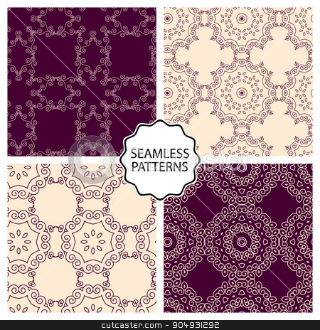 To use this stock image in your creative project, please select the size you need over to the right and click the "Add to Cart" button.
Your downloaded image will come with the Cutcaster watermark removed so don’t worry about the watermark you see on this page. Vector illustration. Set of seamless line patterns stock vector clipart, Vector illustration. Set of seamless line patterns. by Amelisk