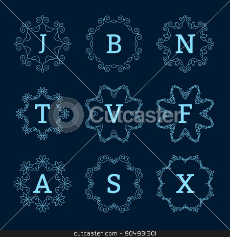 To use this stock image in your creative project, please select the size you need over to the right and click the "Add to Cart" button.
Your downloaded image will come with the Cutcaster watermark removed so don’t worry about the watermark you see on this page. Vector illustration monogram design stock vector clipart, Vector illustration monogram design. The Stock vector by Amelisk