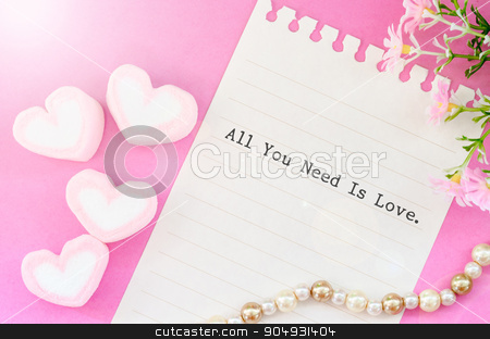 To use this stock image in your creative project, please select the size you need over to the right and click the "Add to Cart" button.
Your downloaded image will come with the Cutcaster watermark removed so don’t worry about the watermark you see on this page. All you need is love stock photo, All you need is love with sweet heart shape of pink marshmallows with flower on pink background. by Miss. PENCHAN PUMILA