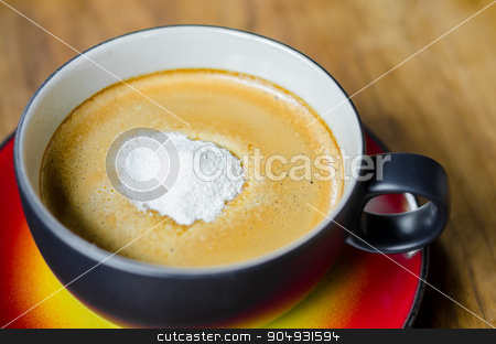 To use this stock image in your creative project, please select the size you need over to the right and click the "Add to Cart" button.
Your downloaded image will come with the Cutcaster watermark removed so don’t worry about the watermark you see on this page. Creamer on a cup of coffee stock photo, Creamer on a cup of coffee on wooden background. by Miss. PENCHAN PUMILA